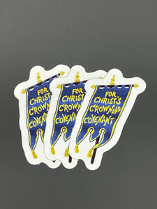 Blue Banner Sticker 3 Pack